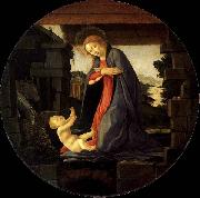BOTTICELLI, Sandro The Virgin Adoring the Child oil